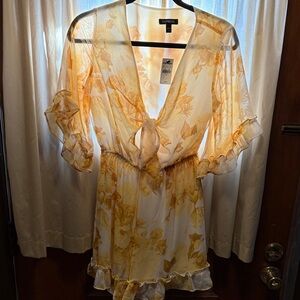 Express Yellow Floral Romper